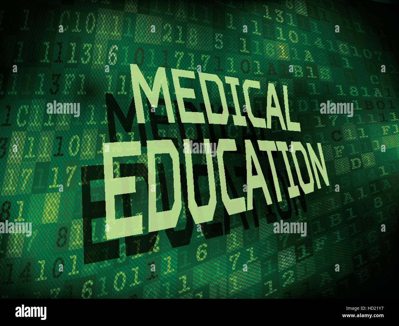 medical education words isolated on digital background Stock