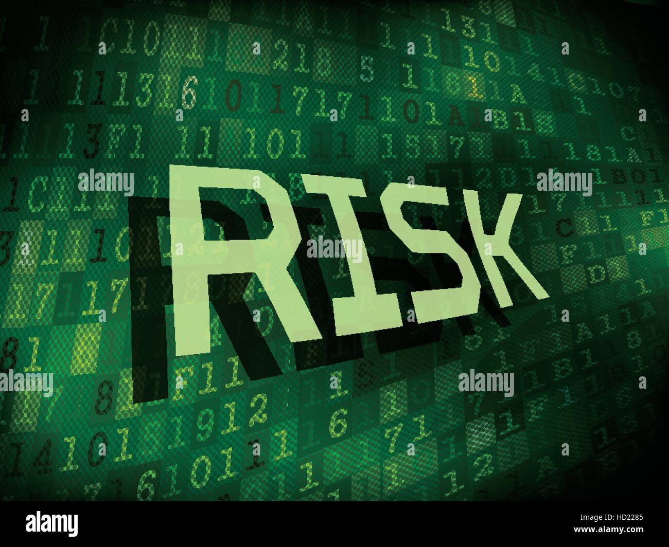 risk word isolated on internet digital background Stock Vector