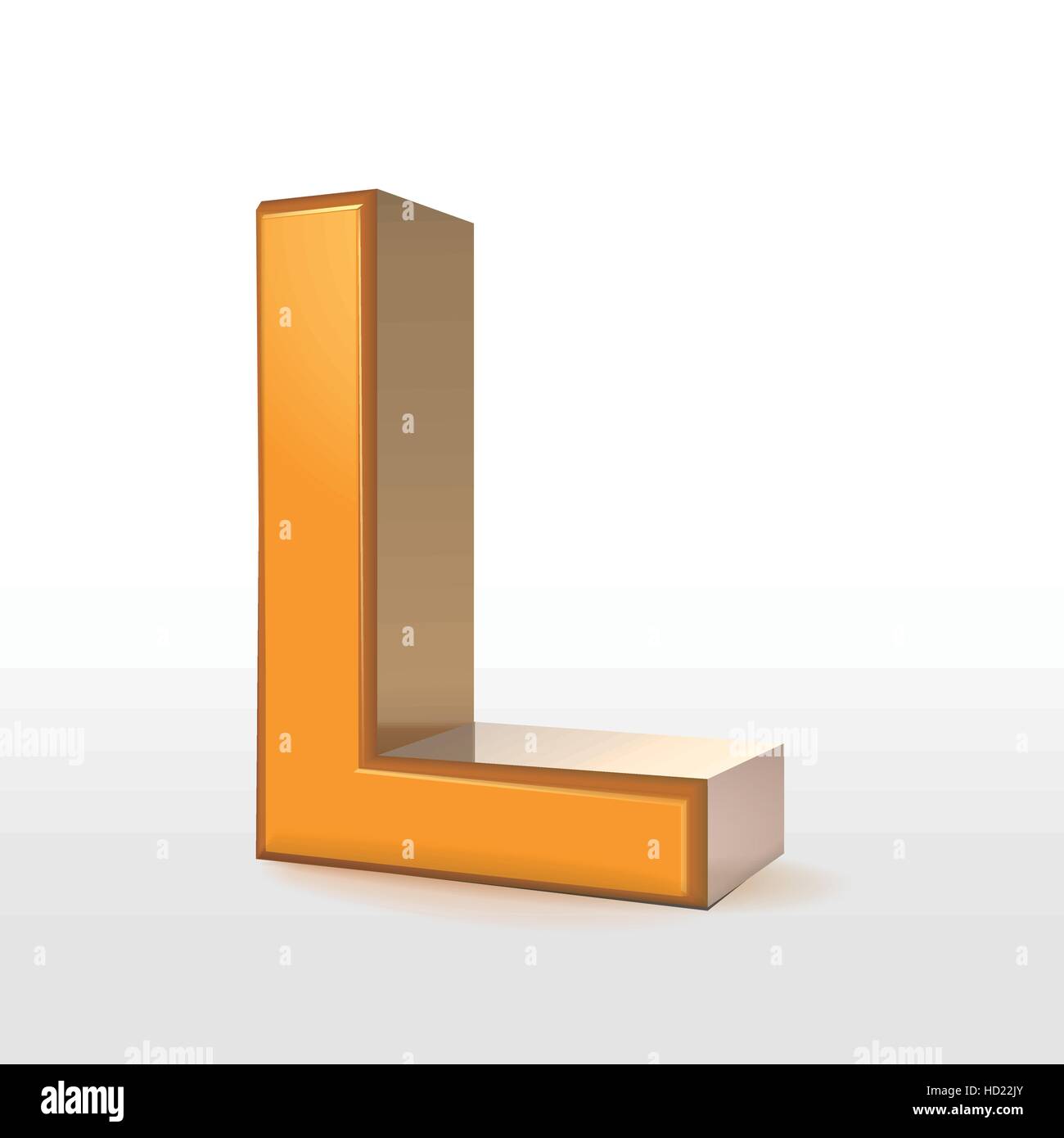 golden 3d alphabet L isolated on white Stock Vector Image & Art - Alamy