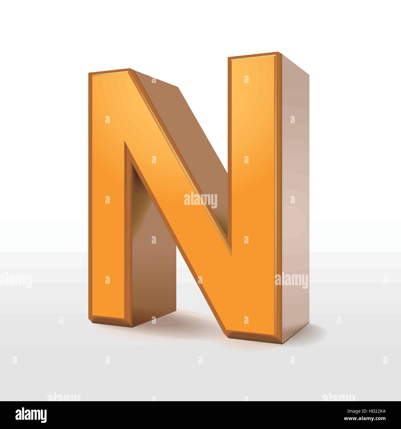 golden 3d alphabet N isolated on white Stock Vector Image & Art - Alamy