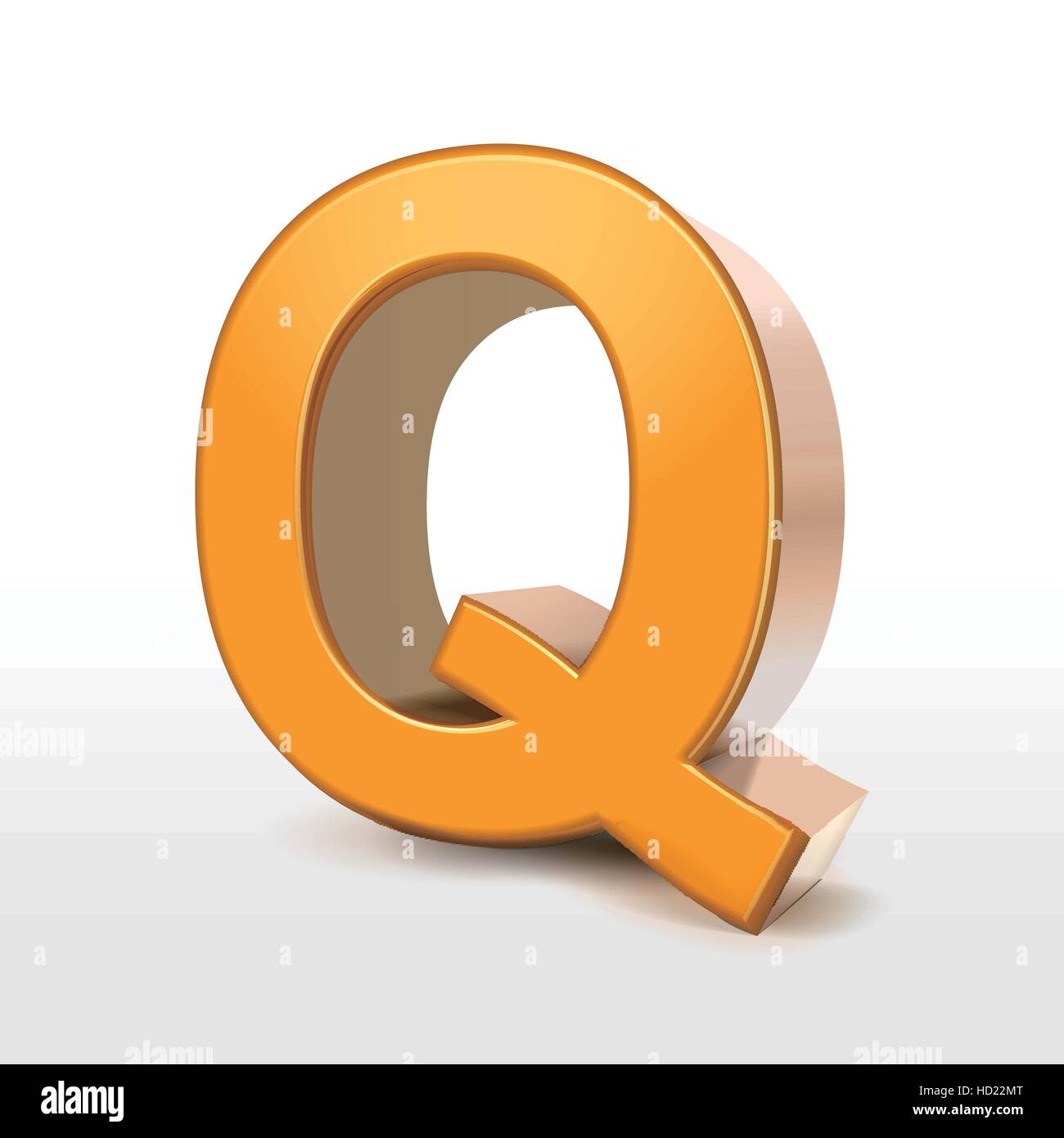 golden 3d alphabet Q isolated on white Stock Vector Image & Art - Alamy