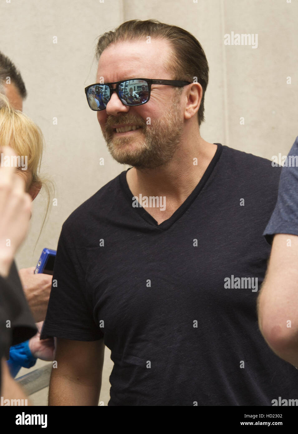 Ricky Gervais seen at BBC Radio 2 studios Featuring: Ricky Gervais