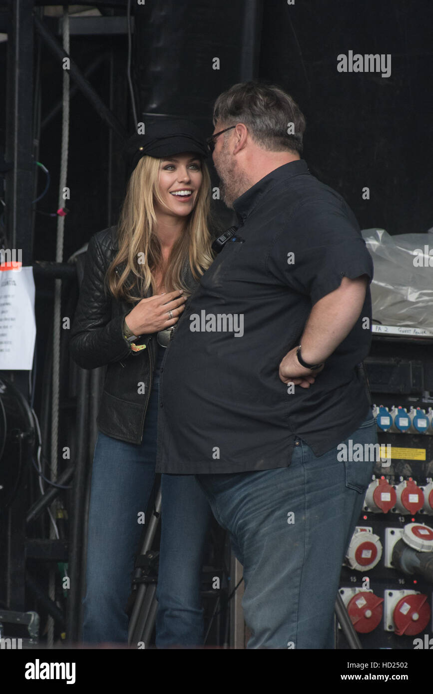 Abby Clancy Peter Crouch watch Juda at Leeds Festival. Abby Clancy&rsquo;s