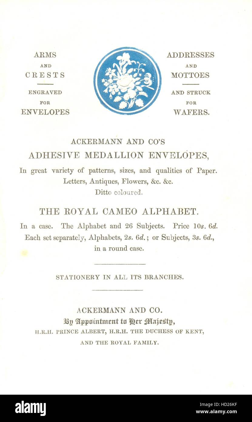 Advertising leaflet for Ackermann & Co Stock Photo - Alamy