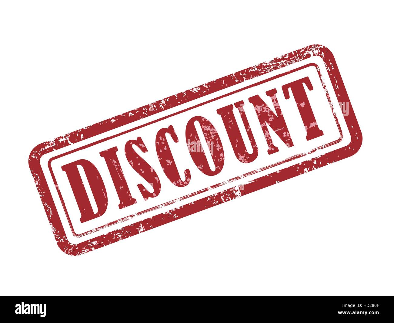 stamp discount in red over white background Stock Vector Image & Art