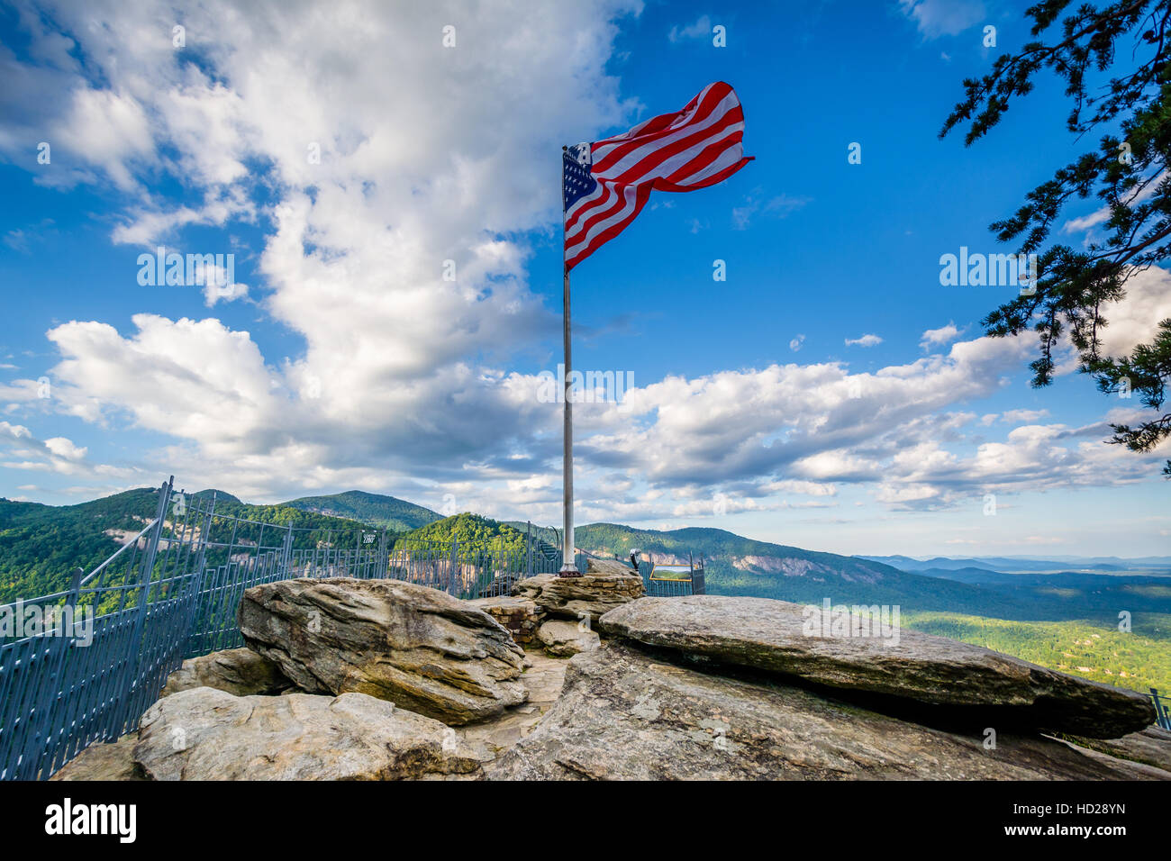 Chimney rock american flag hi-res stock photography and images - Alamy