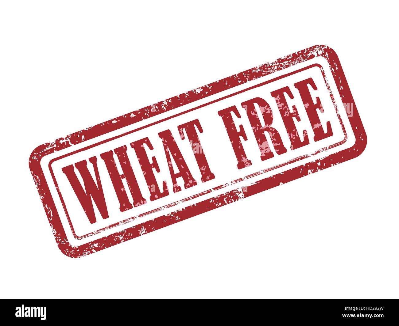 stamp wheat free in red over white background Stock Vector