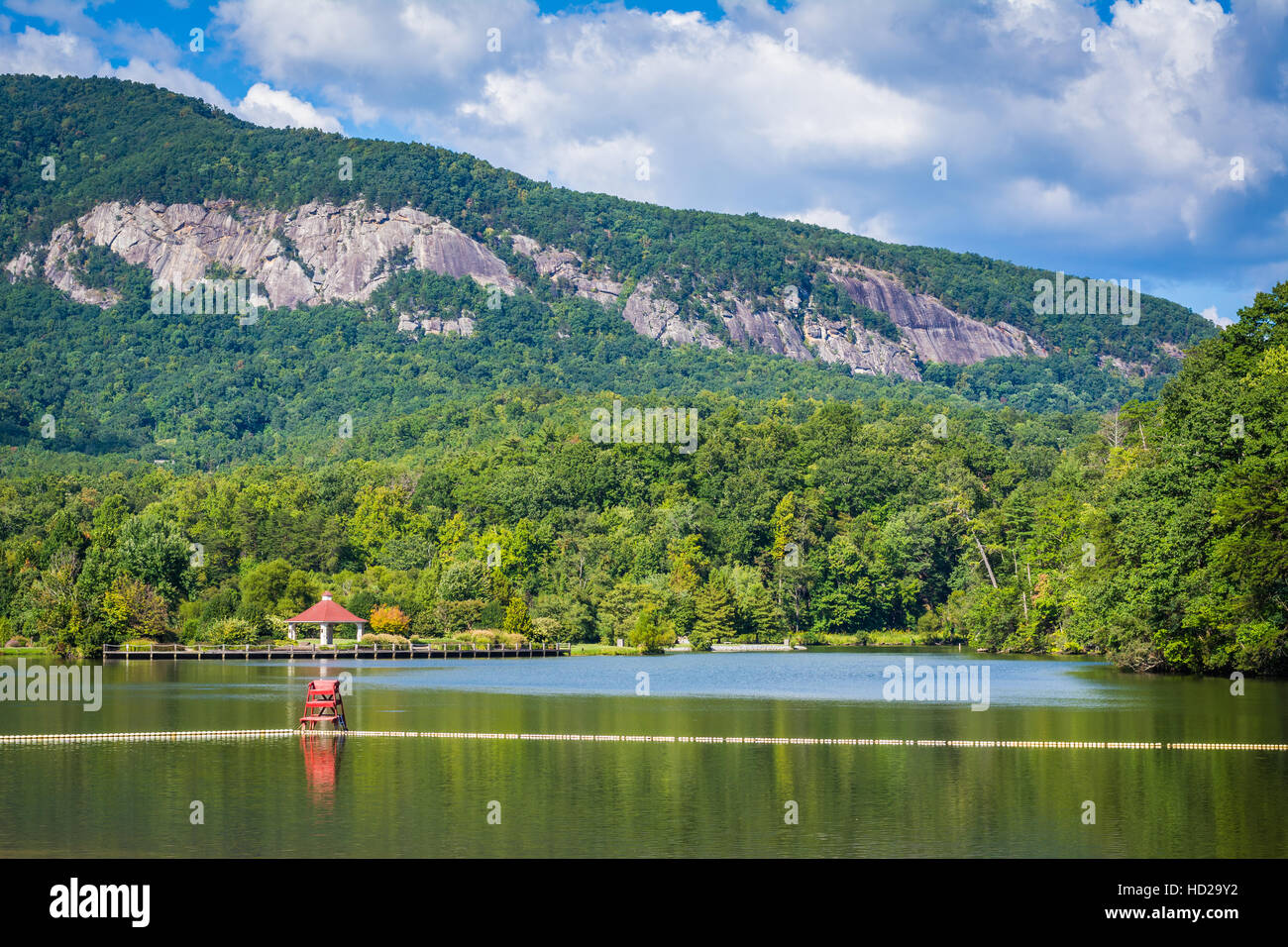 Lake Lure and mountains in Lake Lure, North Carolina Stock Photo Alamy