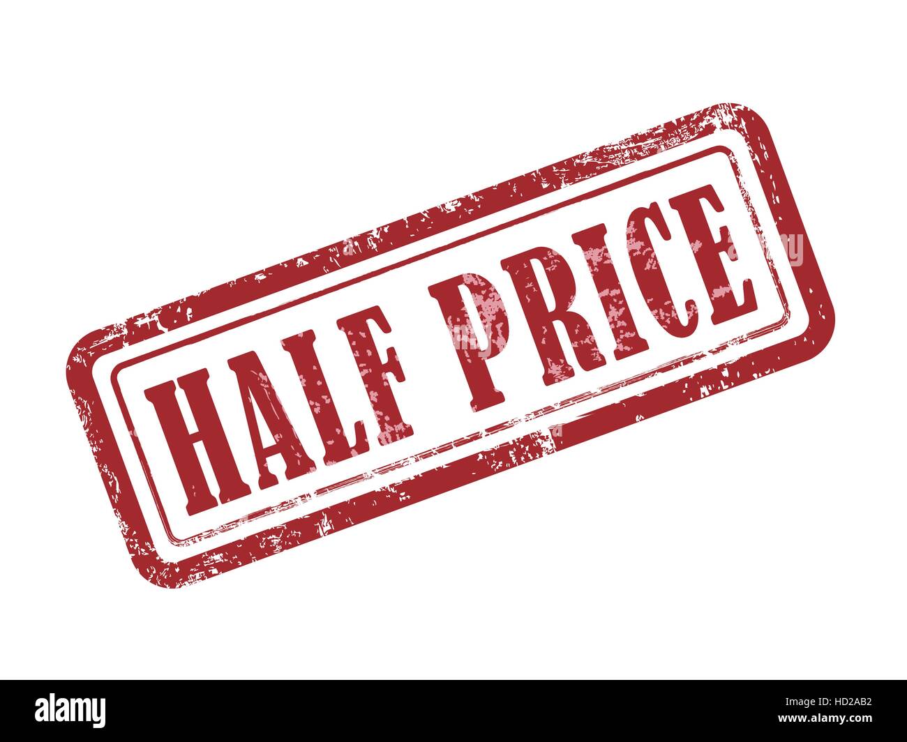stamp half price in red over white background Stock Vector Image & Art