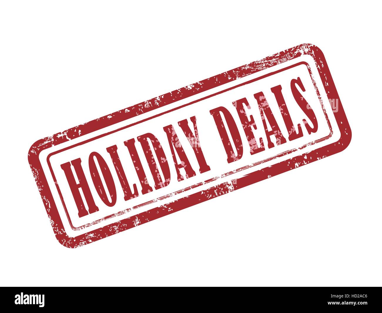 stamp holiday deals in red over white background Stock Vector Image