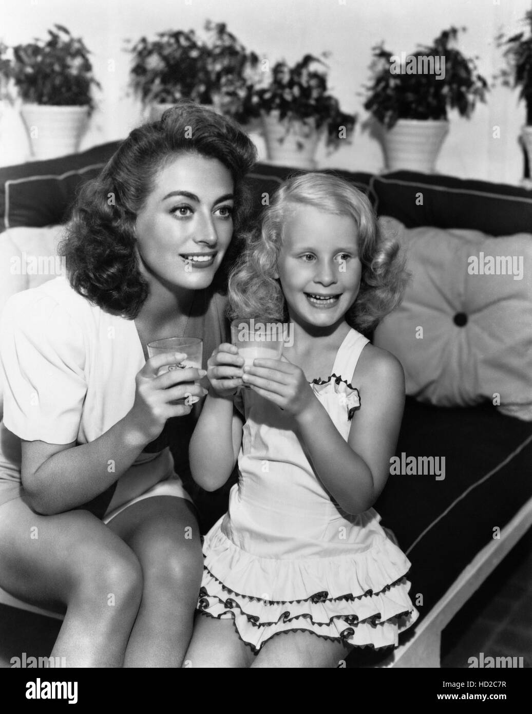 Joan Crawford, Christina Crawford, late 1940s Stock Photo - Alamy