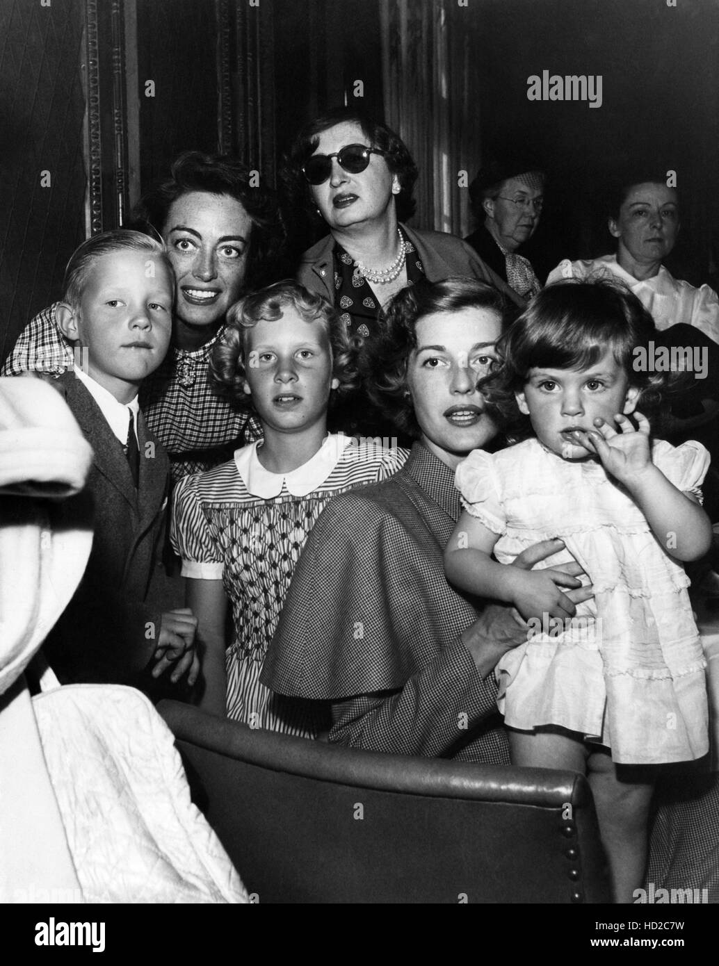 Christopher Crawford, Joan Crawford, Christina Crawford, Minna Wallis