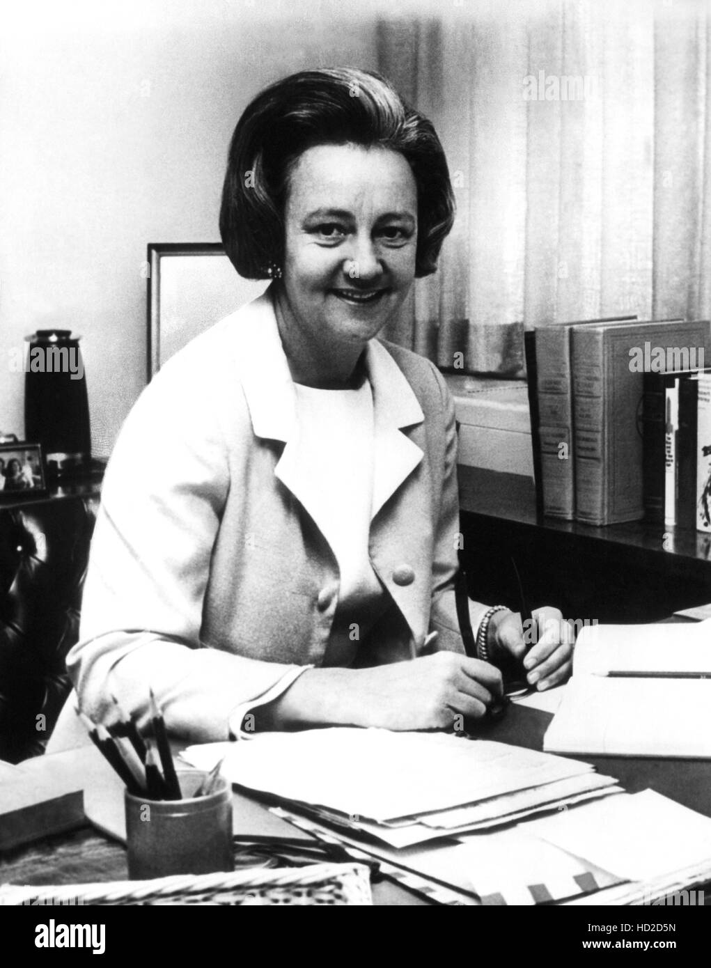 Katharine Graham, publisher of the Washington Post, 1966 Stock Photo ...