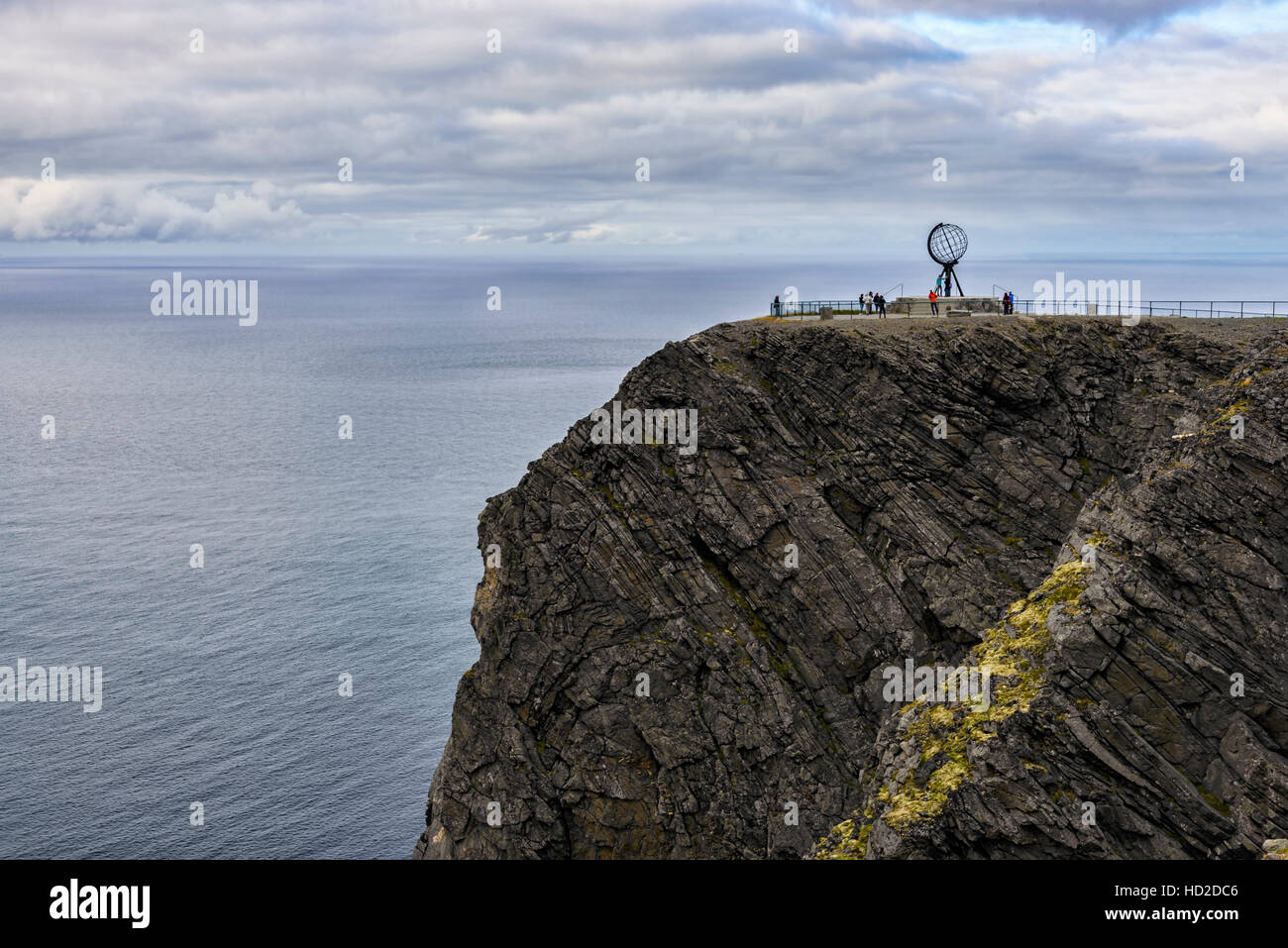 North Cape (Nordkapp) is a cape on the northern coast of the island of Mageroya in Norway Stock Photo