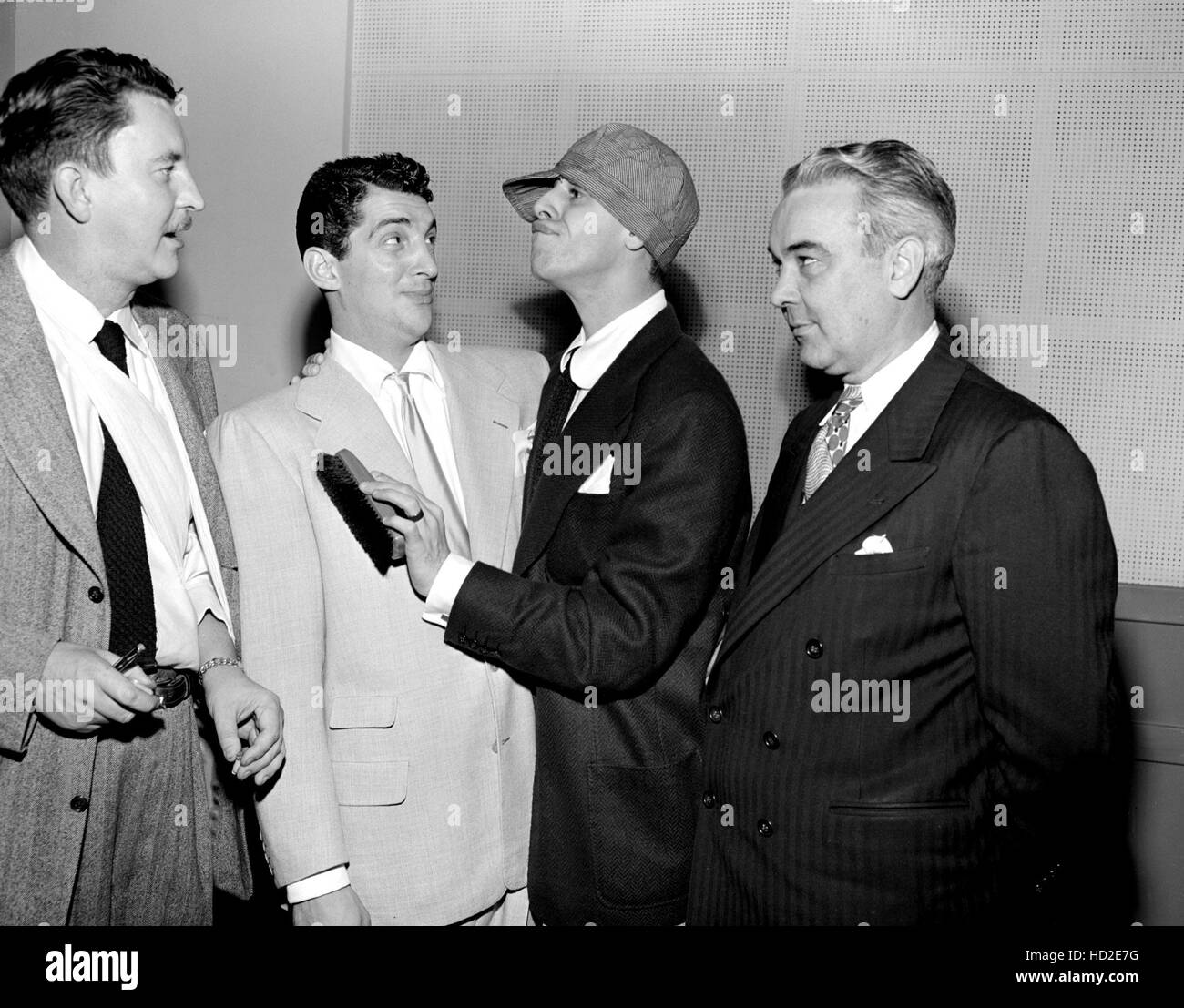 DEAN MARTIN and JERRY LEWIS yuk it with BOB ADAMS at NBC during ...