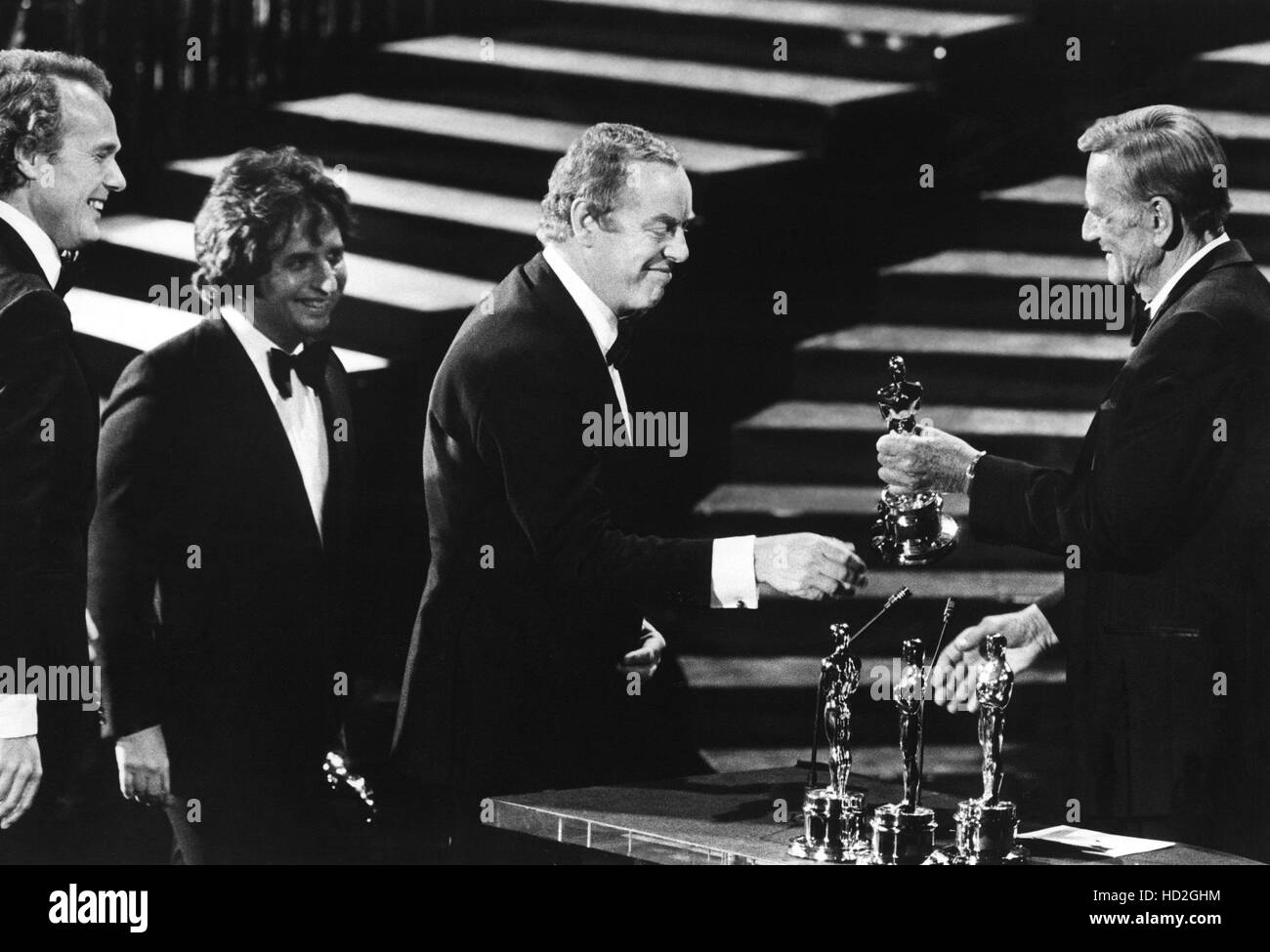 John Wayne presenting Best Picture Academy Awards to Michael Cimono and producers of DEER HUNTER