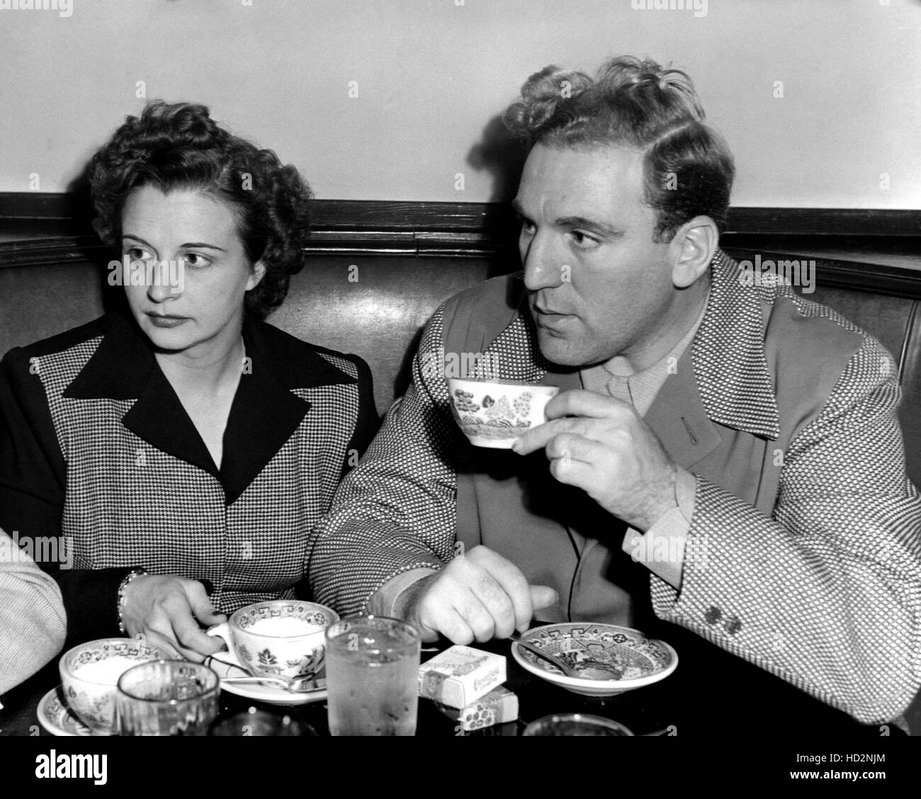 From left Theresa Bendix with husband, William Bendix, at the Brown