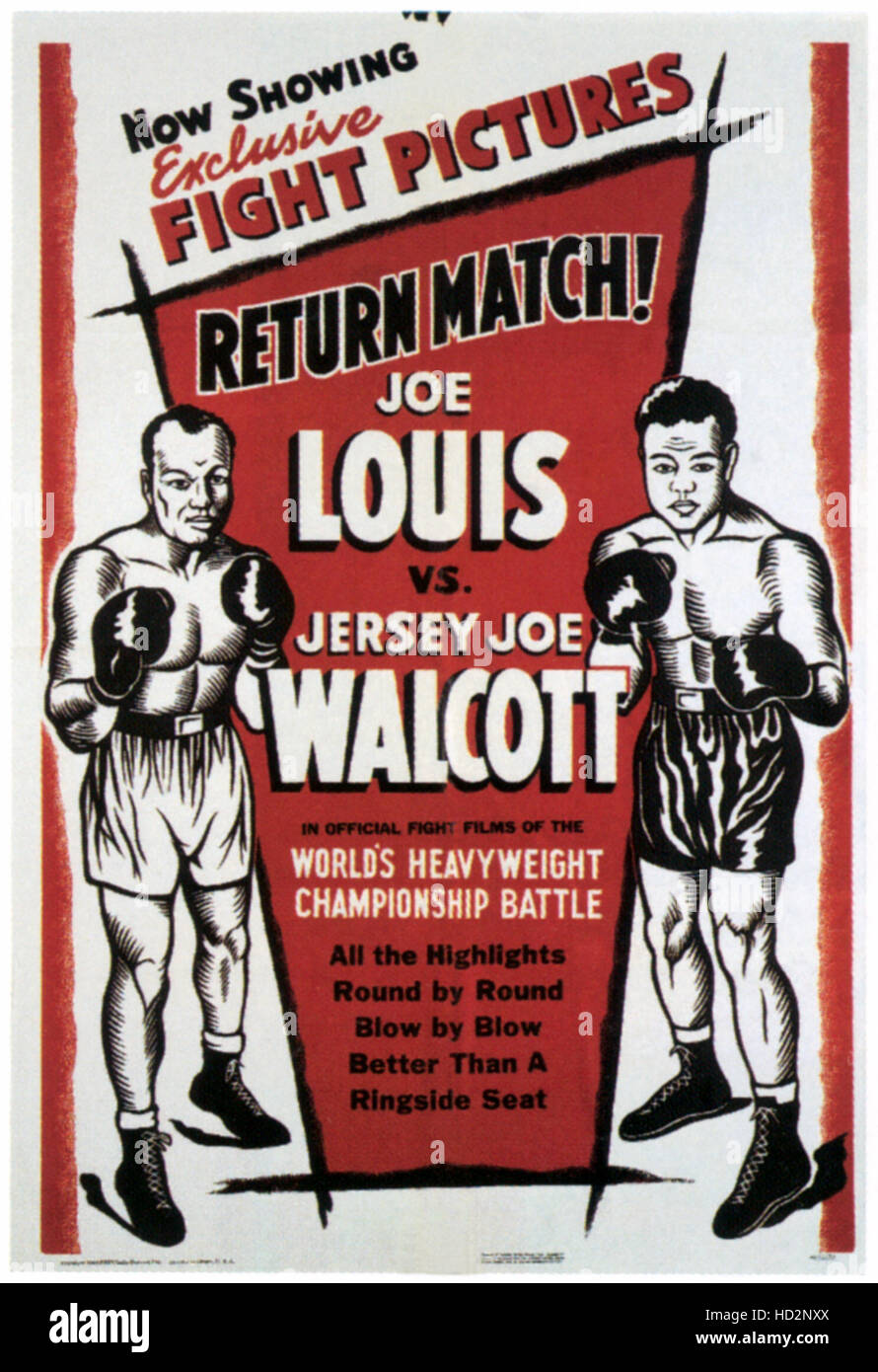 WORLD'S HEAVYWEIGHT CHAMPIONSHIP JOE LOUIS VS. JERSEY JOE WALCOTT, US