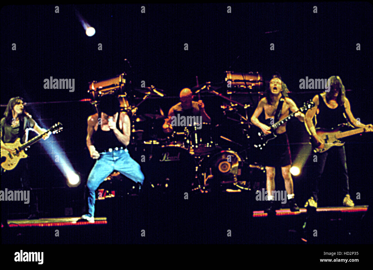 AC/DC, Malcolm Young, Brian Johnson, Simon Wright, Angus Young, Mark ...