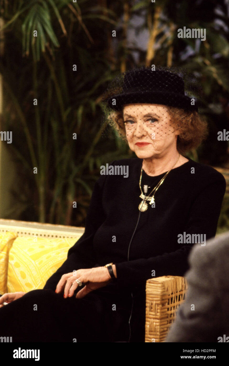 Bette Davis on an ABC network talk show Stock Photo Alamy