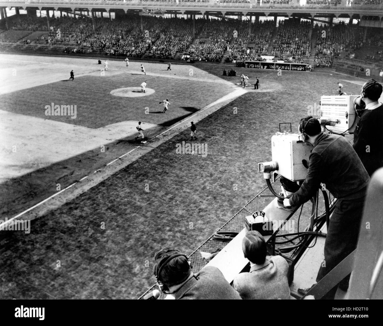 Major League Baseball game broadcast on NBC from Ebbets Fields