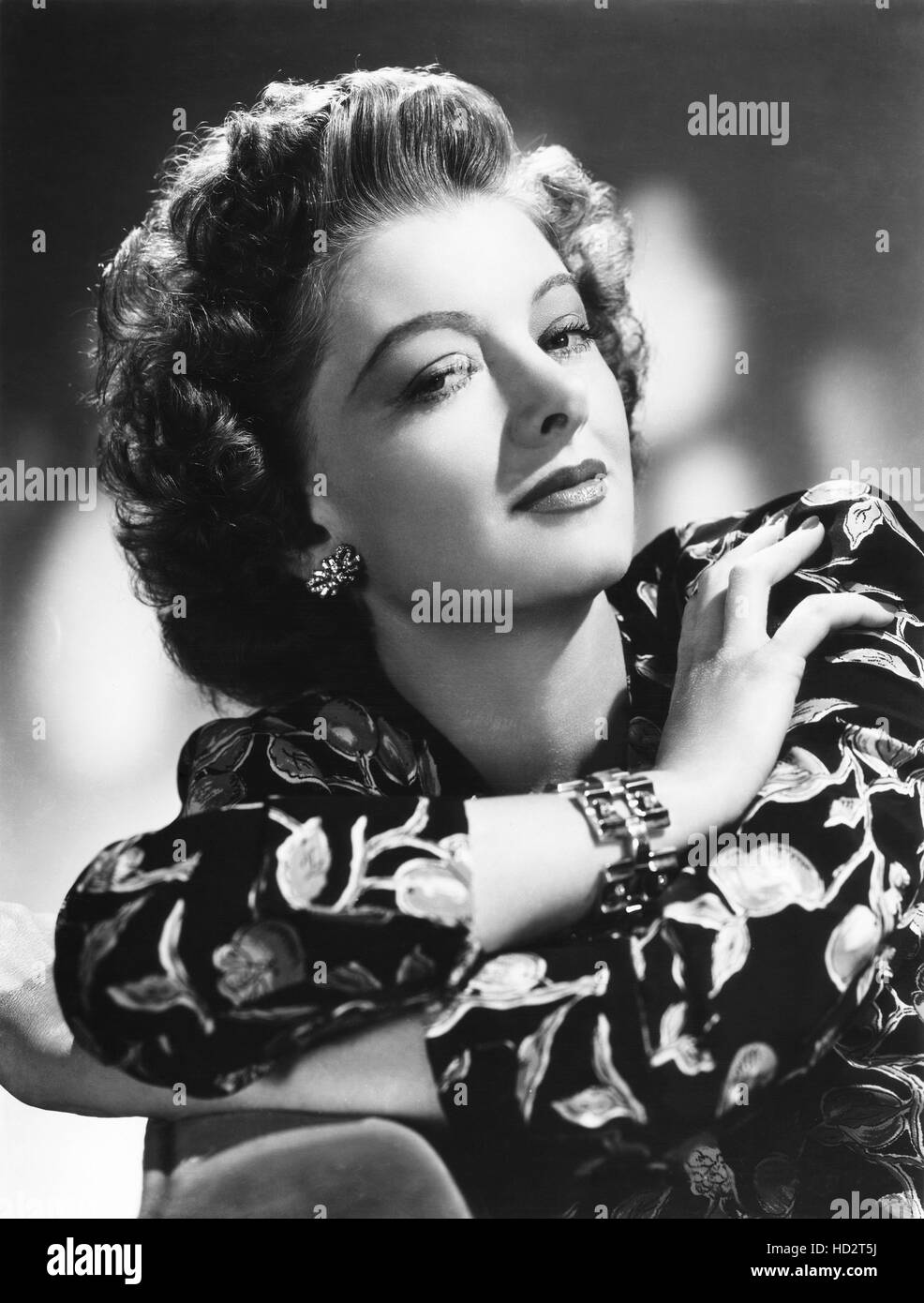 Myrna Loy, MGM portrait, 1940s Stock Photo - Alamy