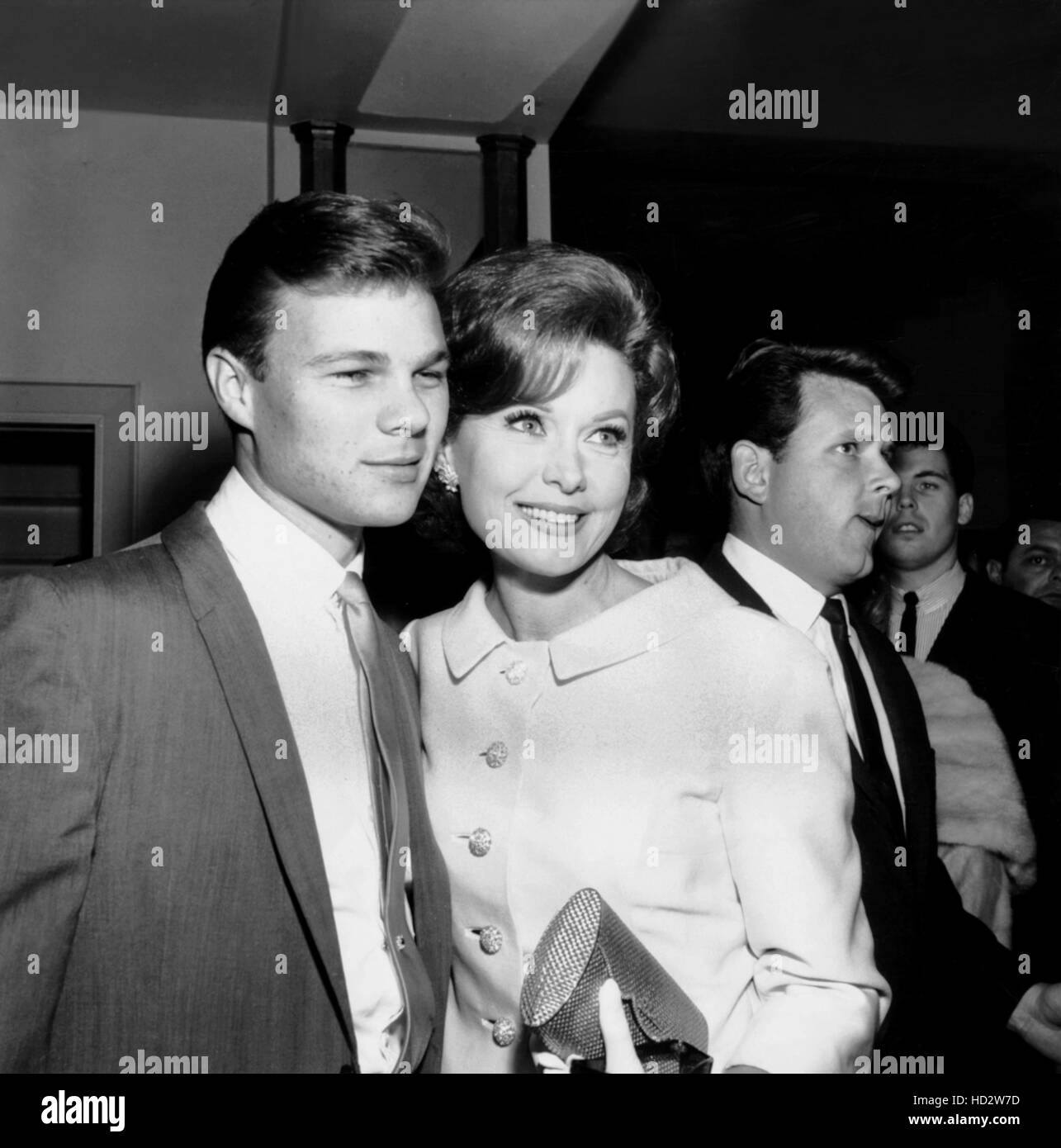 Rhonda Fleming, right, with her son, Kent Lane, February 1965 Stock