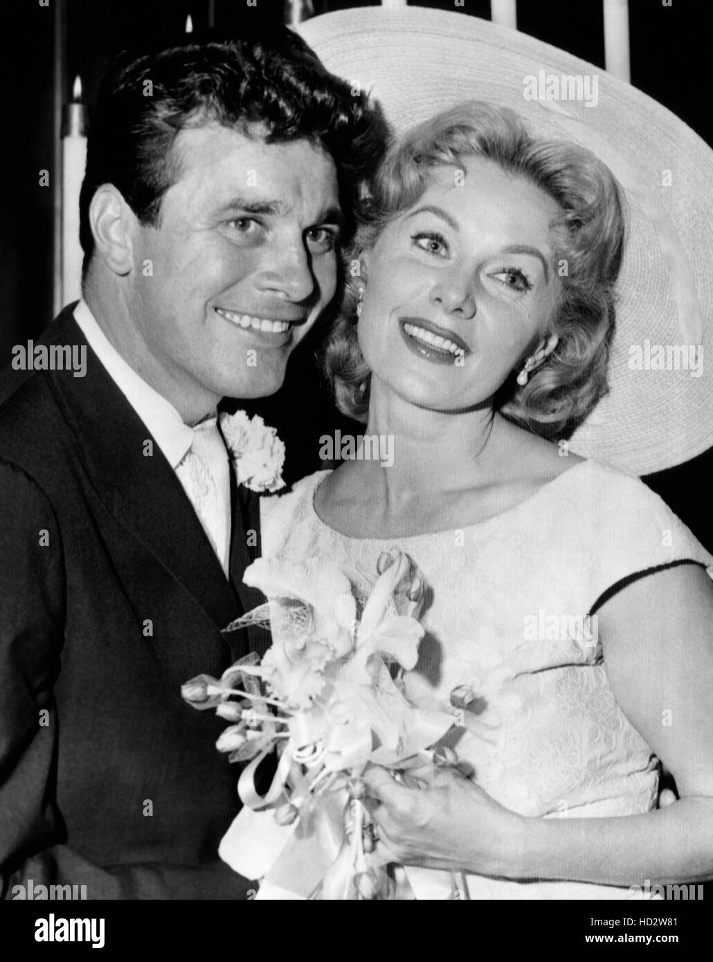 Rhonda Fleming with husband, Lang Jeffries, 1960 Stock Photo Alamy