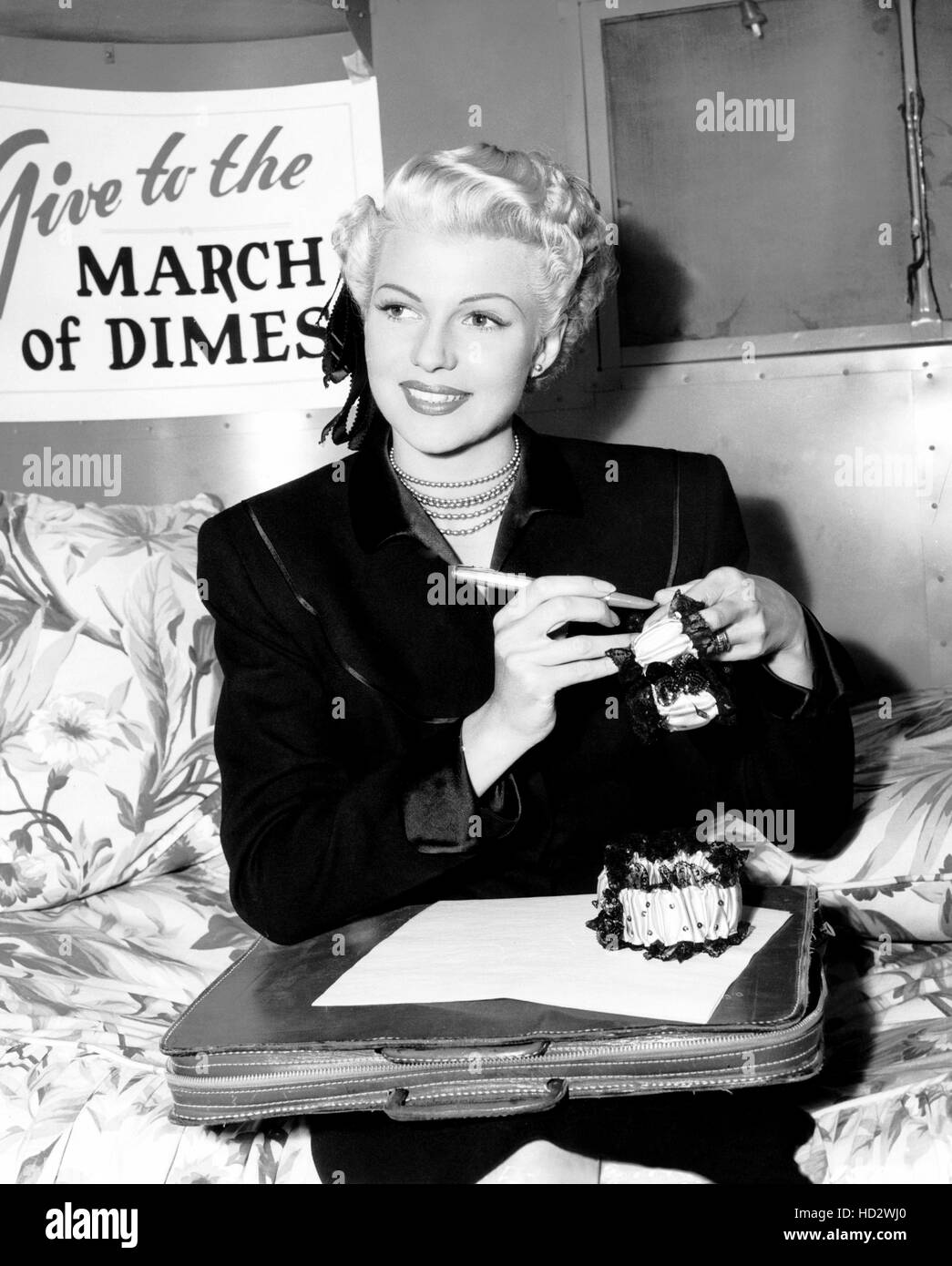 March of dimes Black and White Stock 