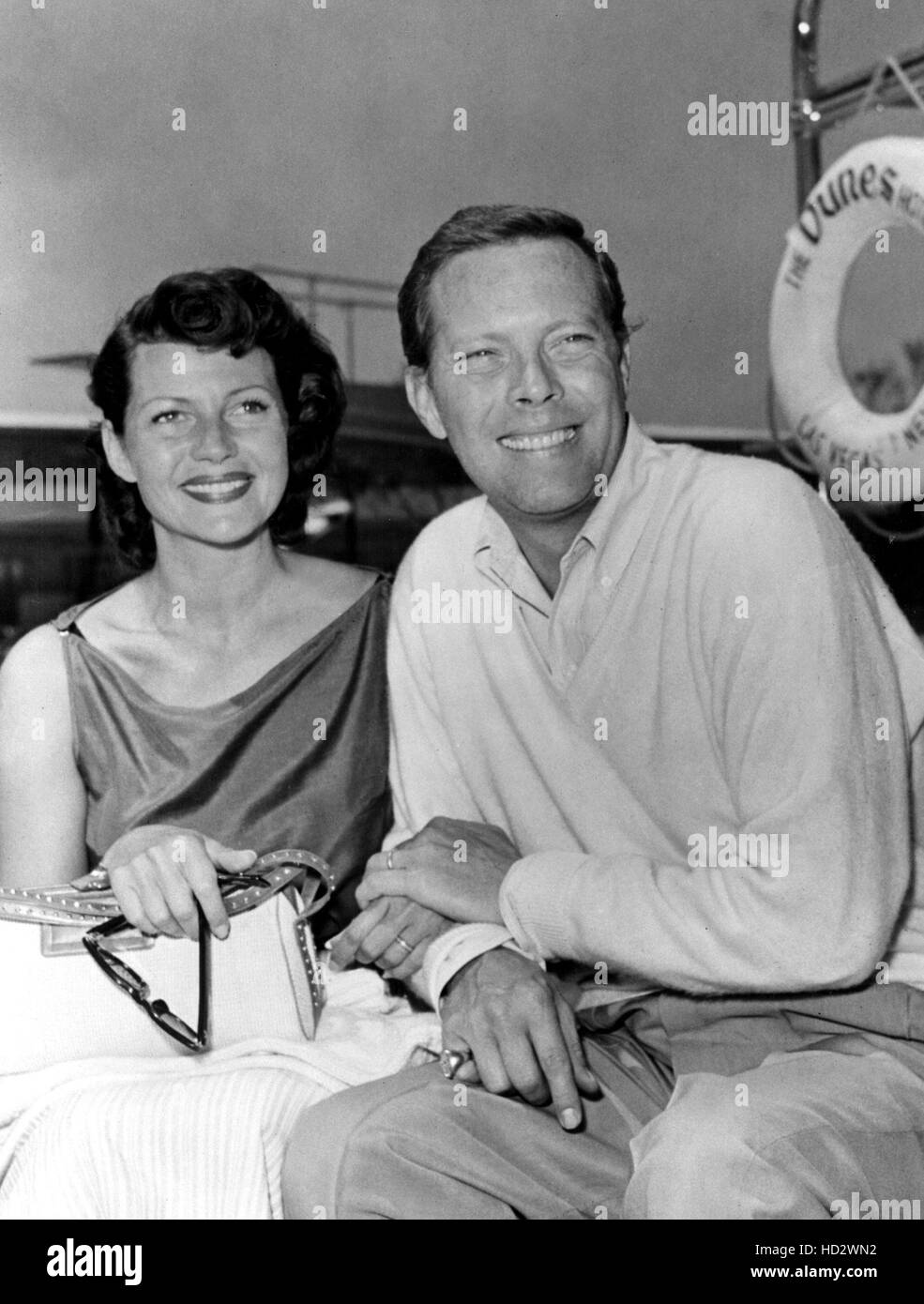 RITA HAYWORTH and husband DICK HAYMES, 1953 Stock Photo