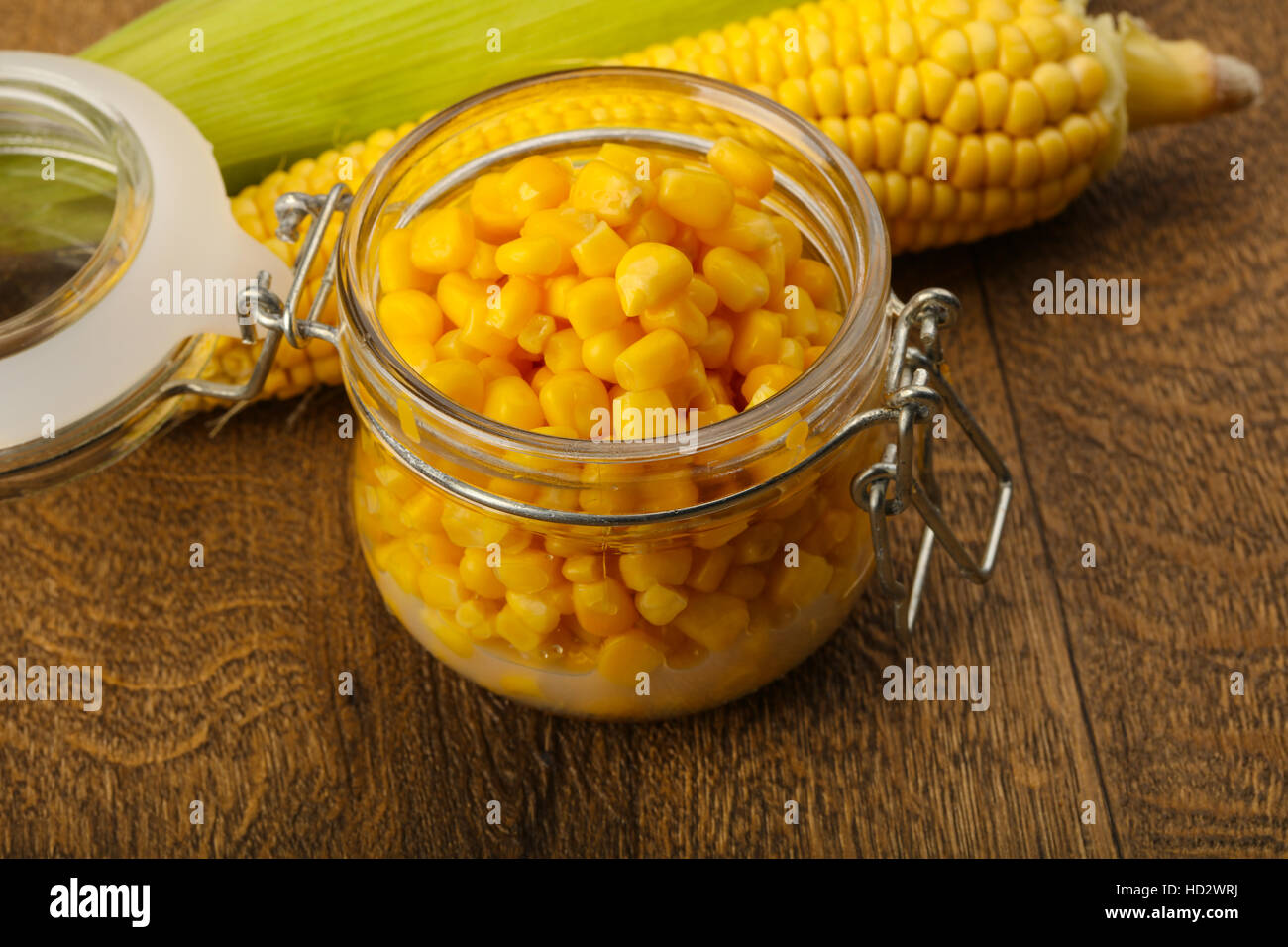 Sweet canned corn in the bowl Stock Photo Alamy