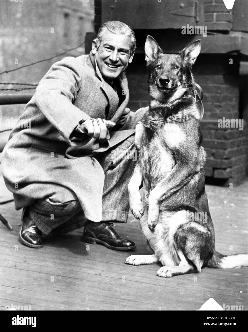 Trainer Lee Duncan, Rin Tin Tin, ca. 1926 Stock Photo - Alamy