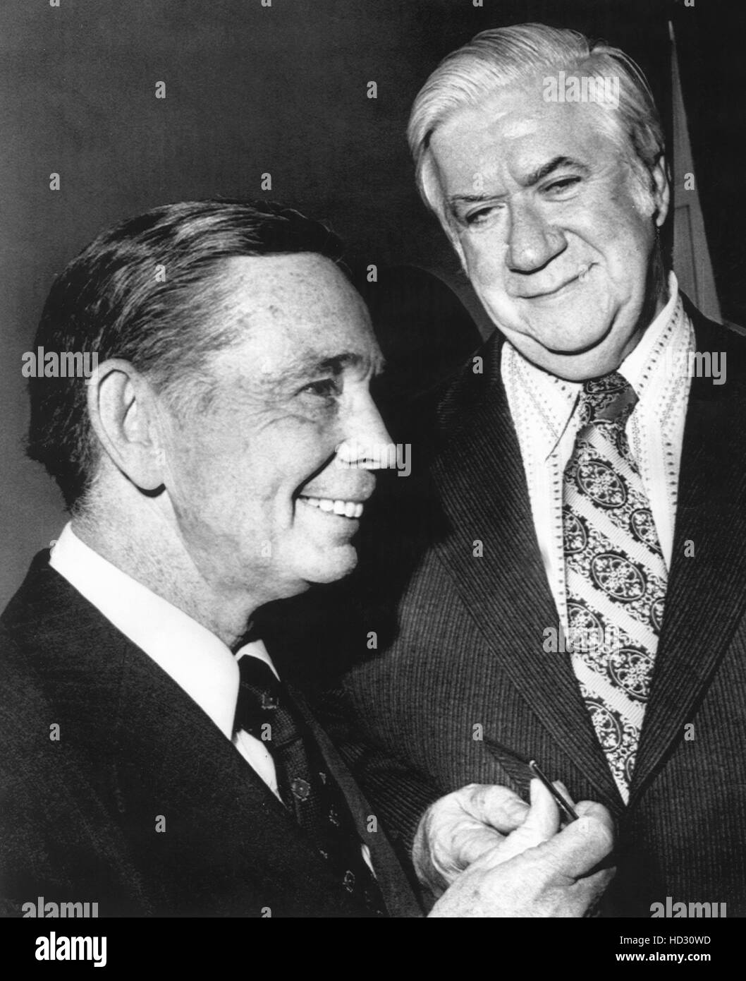 From left, US House Speaker Carl Albert, Majority Leader and future