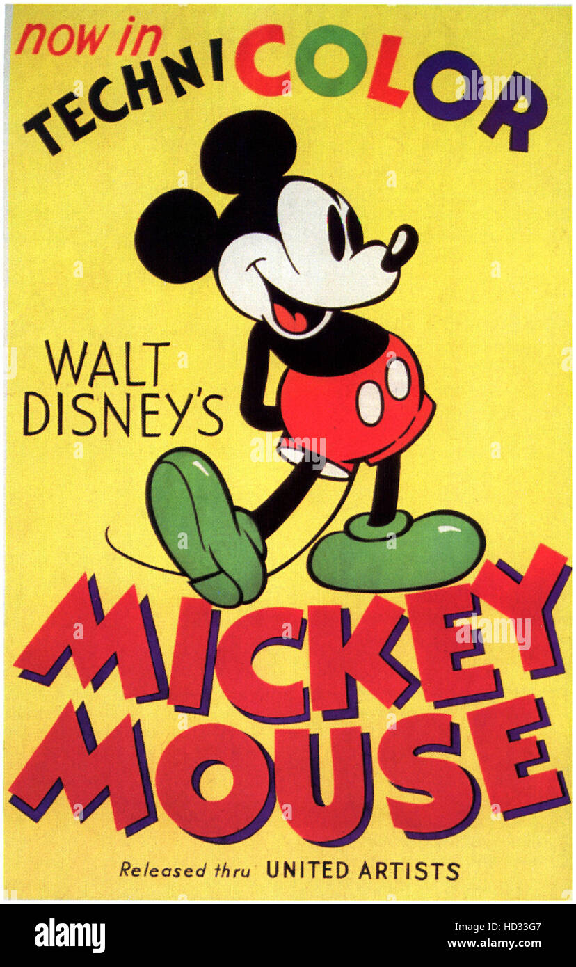 MICKEY MOUSE, 1930s generic poster art Stock Photo - Alamy