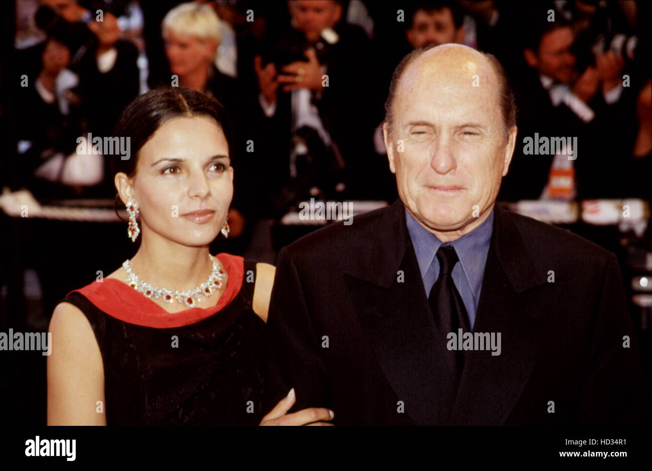 Robert Duvall and fiancee Luciana Pedraza at Cannes Film Festival, 1998
