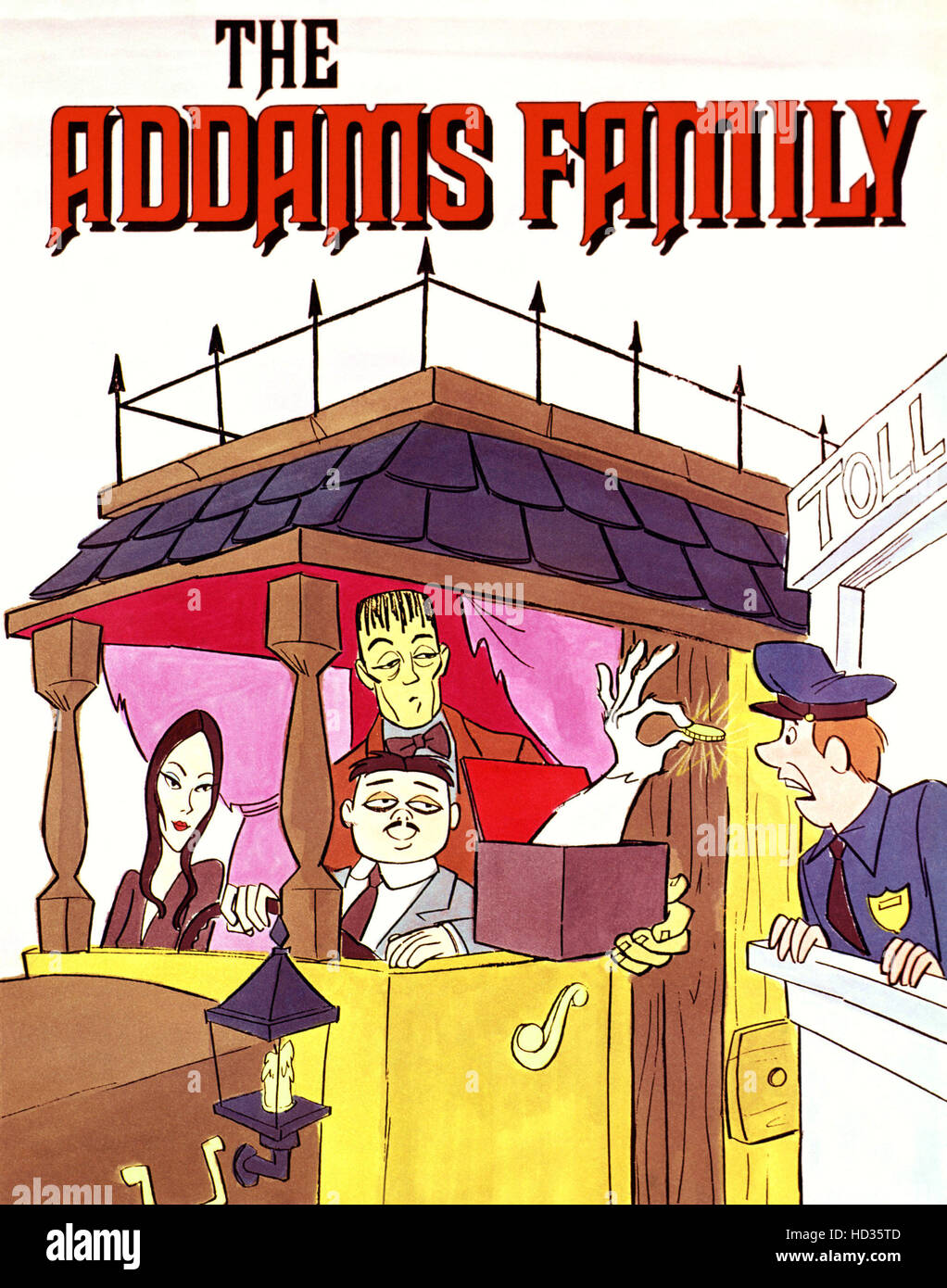THE ADDAMS FAMILY, Morticia Addams, Lurch, Gomez Addams, Thing, 1973-75  Stock Photo - Alamy
