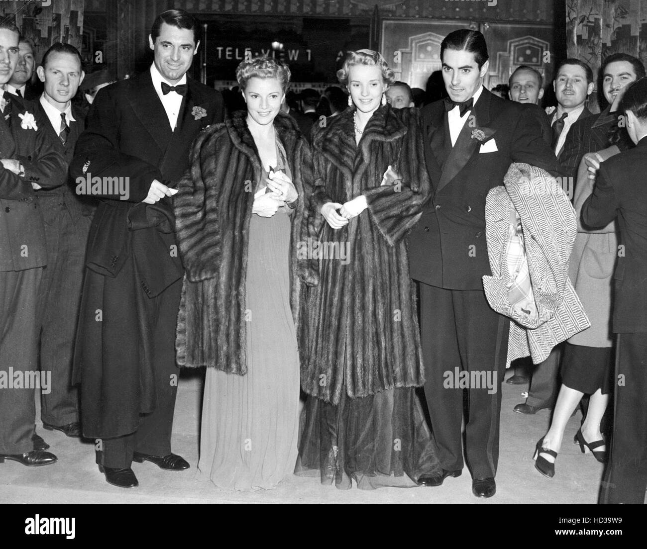 CARY GRANT ANNABELLA PHYLLIS BROOKS And TYRONE POWER Attend The 
