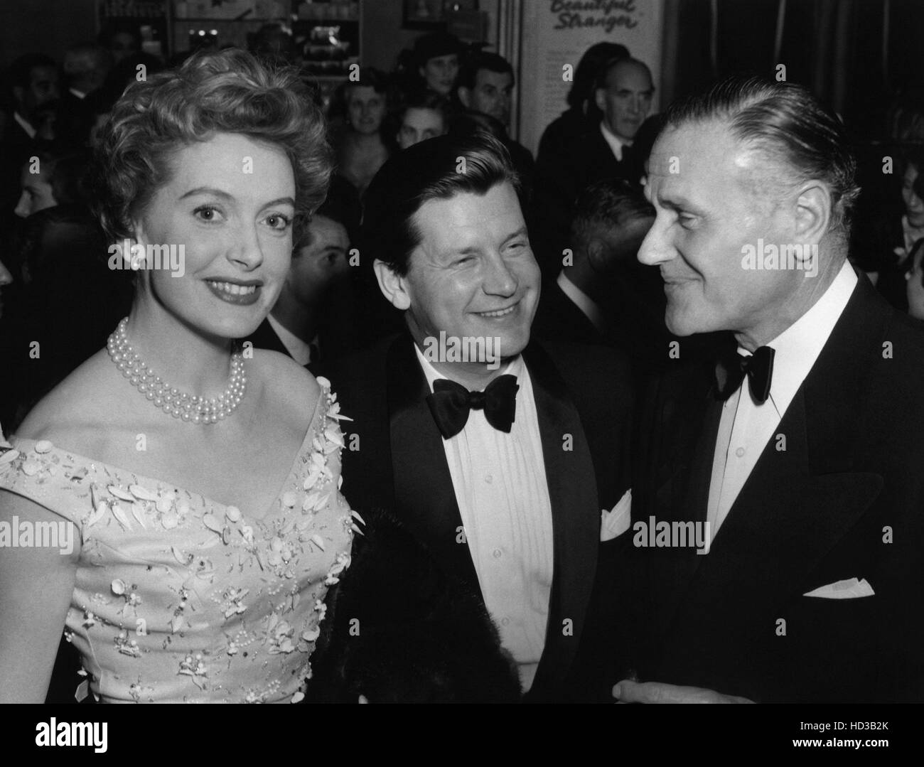 Actress Deborah Kerr and husband Anthony Bartley chat with producer