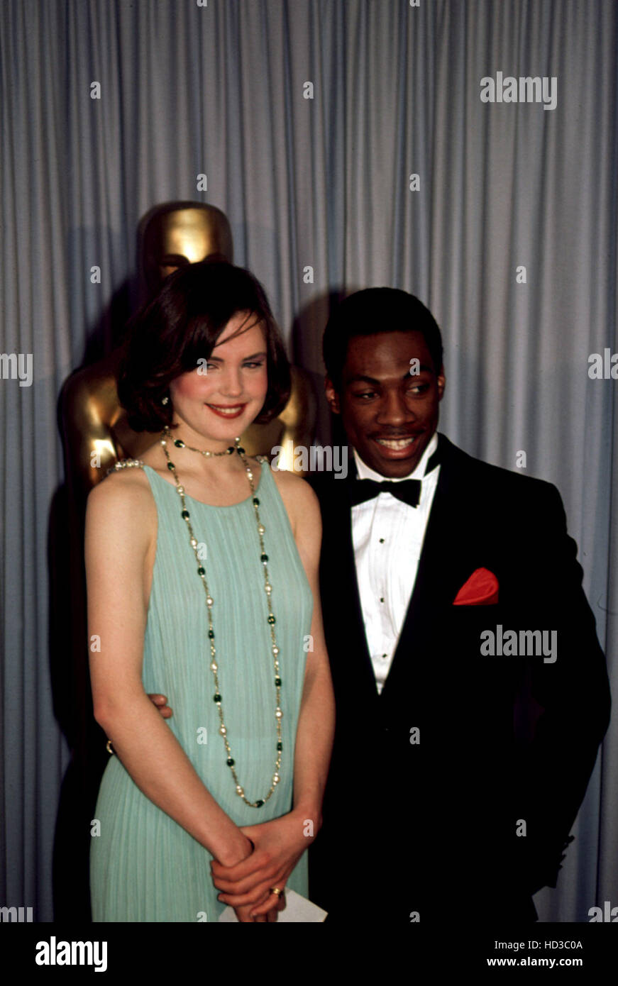 ELIZABETH McGOVERN and EDDIE MURPHY at the 1982 Academy Awards, 4/83