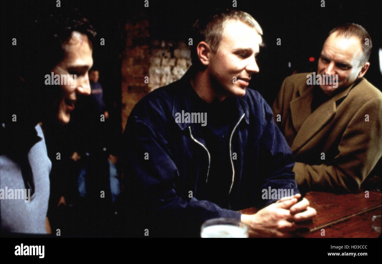 NICK MORAN, GUY RITCHIE and STING during production of LOCK, STOCK AND