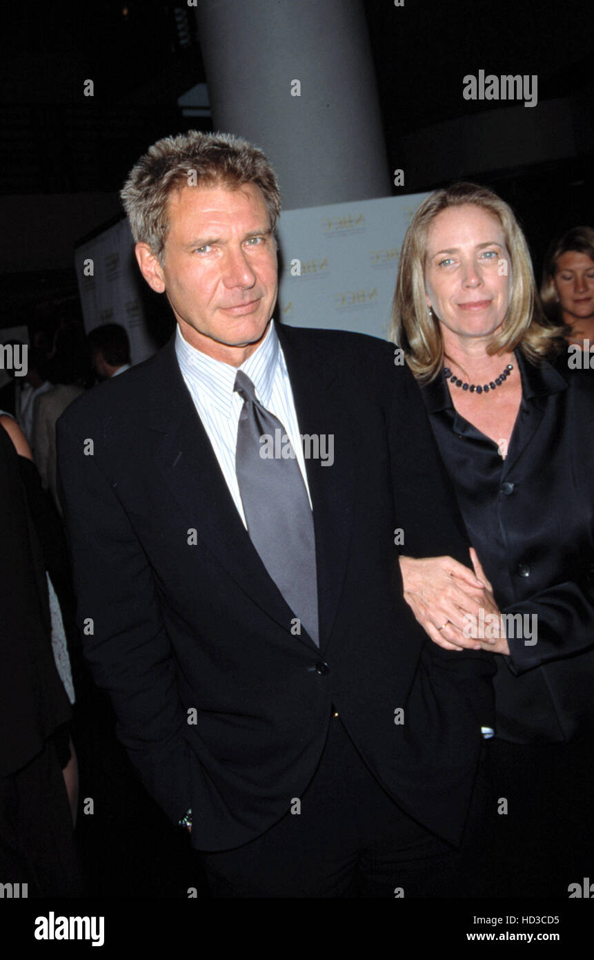 HARRISON FORD, and wife Melissa Mathison attend the premiere of "Six