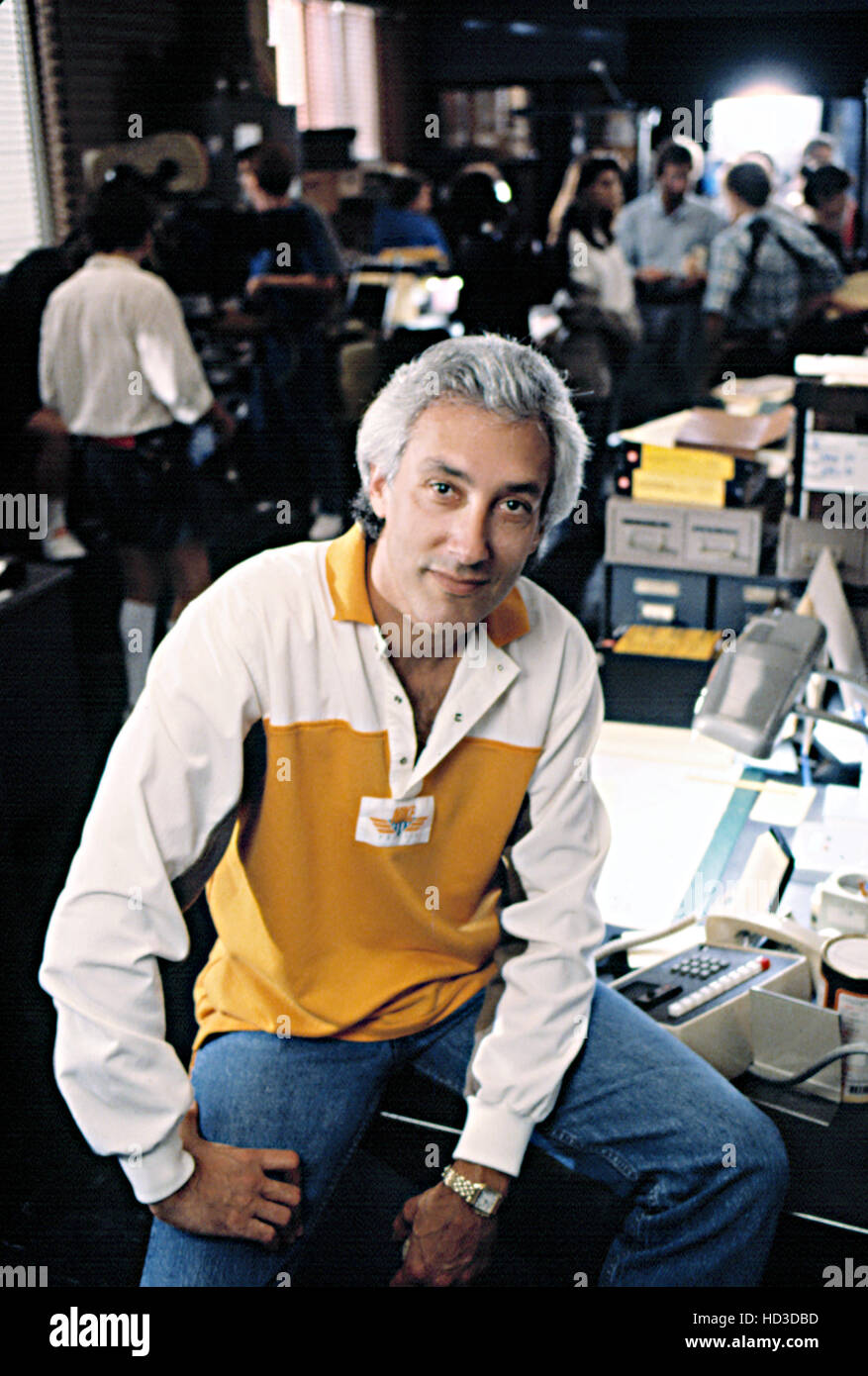 Steven Bochco, on the set of COP ROCK, 1990 TV series Stock Photo Alamy