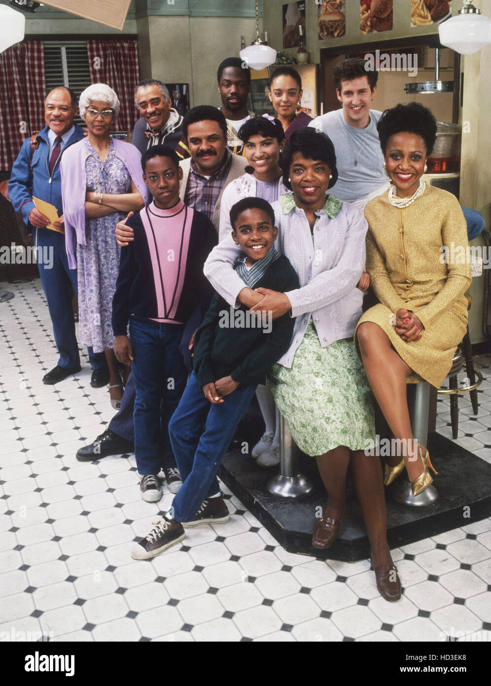 BREWSTER PLACE, rear from left John Beasley, Olivia Cole, Oscar Brown