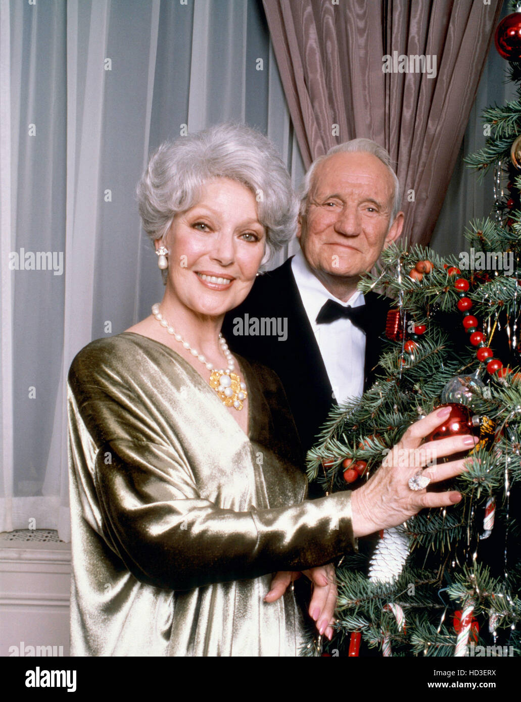 CHRISTMAS EVE, (from left): Loretta Young, Trevor Howard, 1986. © Republic Television / Courtesy 