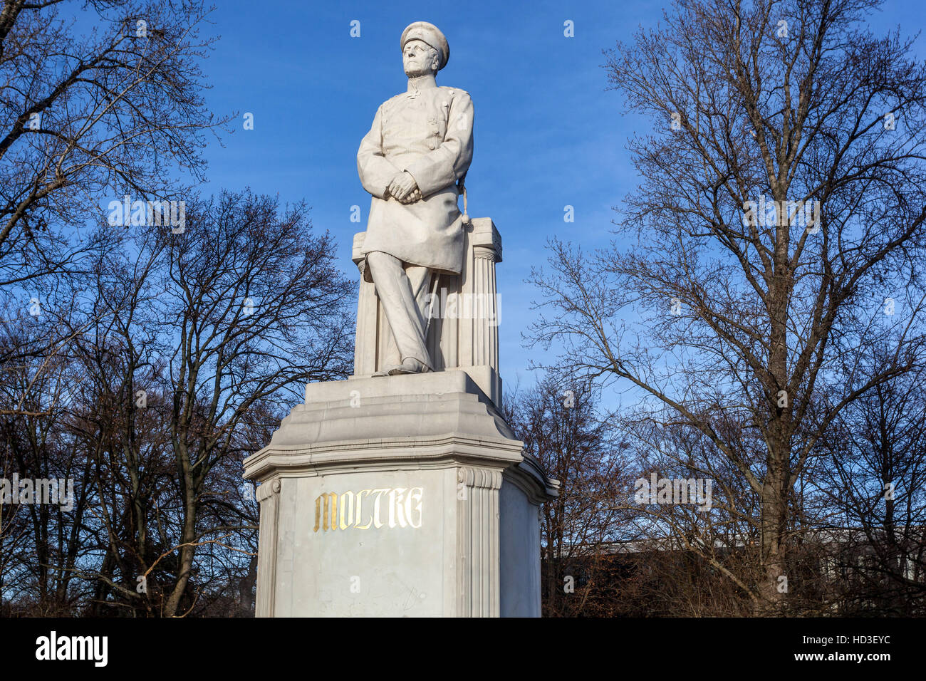 Statue of Helmuth Graf von Moltke, Tiergarten, Berlin, Germany Stock Photo