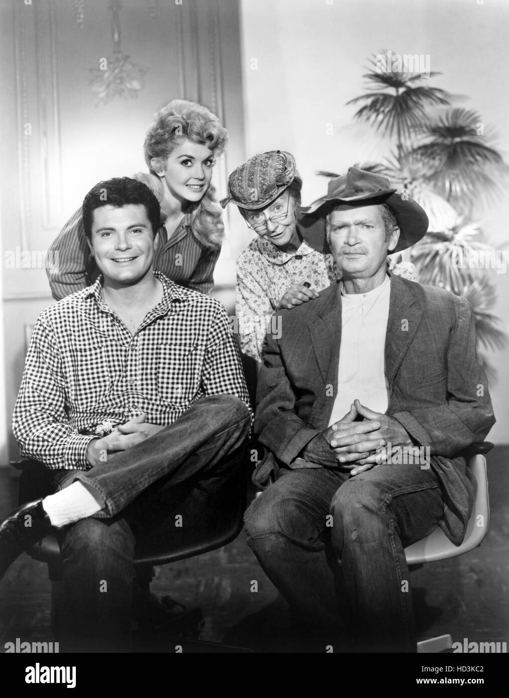 THE BEVERLY HILLBILLIES, (from left): Max Baer Jr., Donna Douglas, Irene Ryan, Buddy Ebsen, 1962