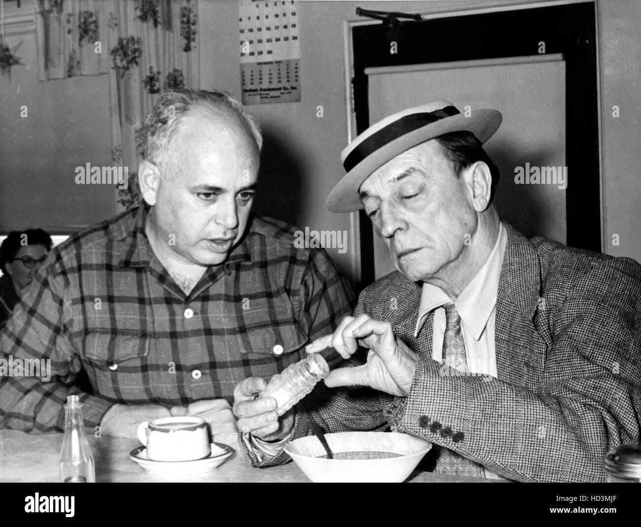 CANDID CAMERA, Allen Funt, Buster Keaton, (1960), 1960-67 Stock Photo -  Alamy