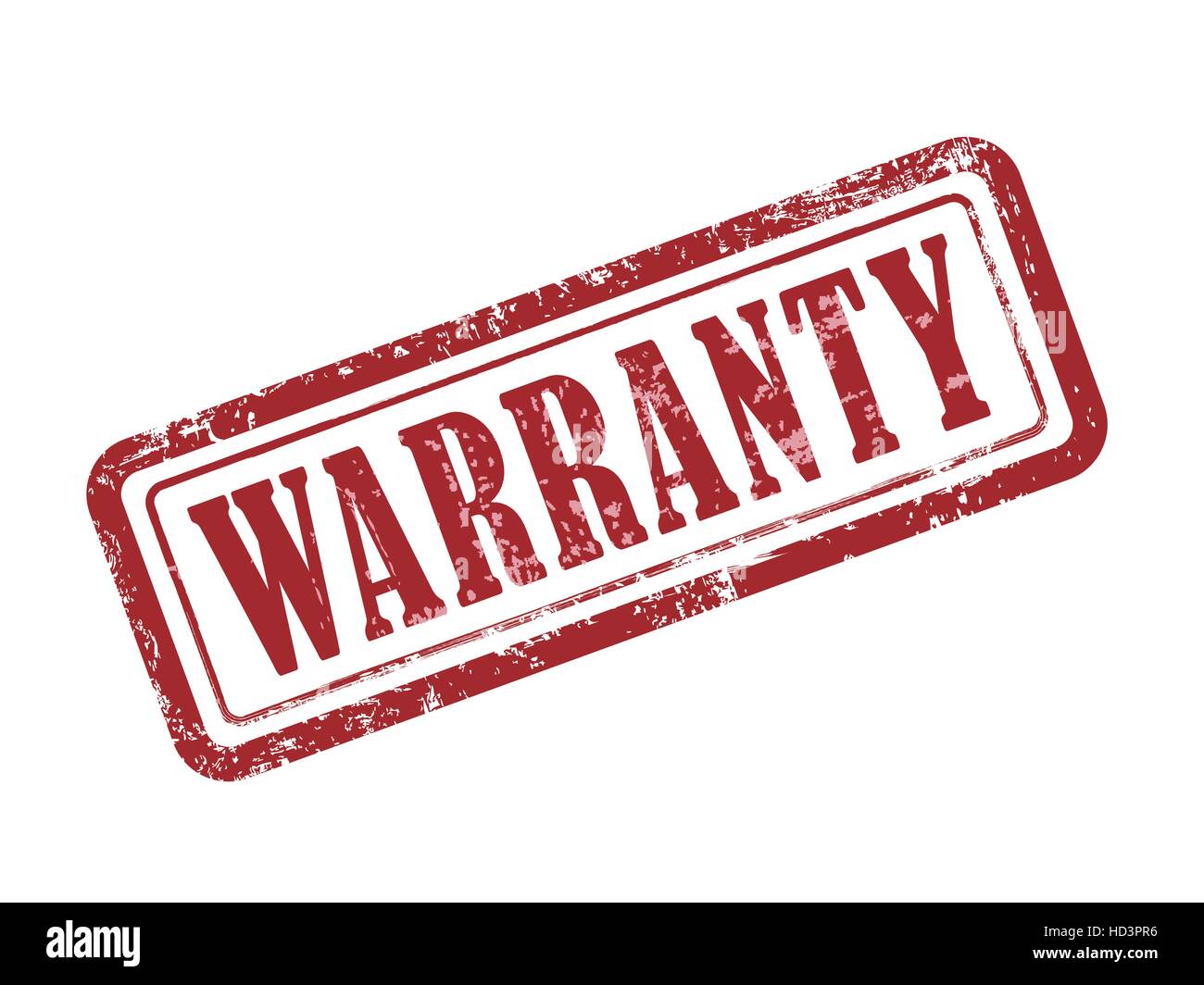 stamp warranty in red over white background Stock Vector Image & Art