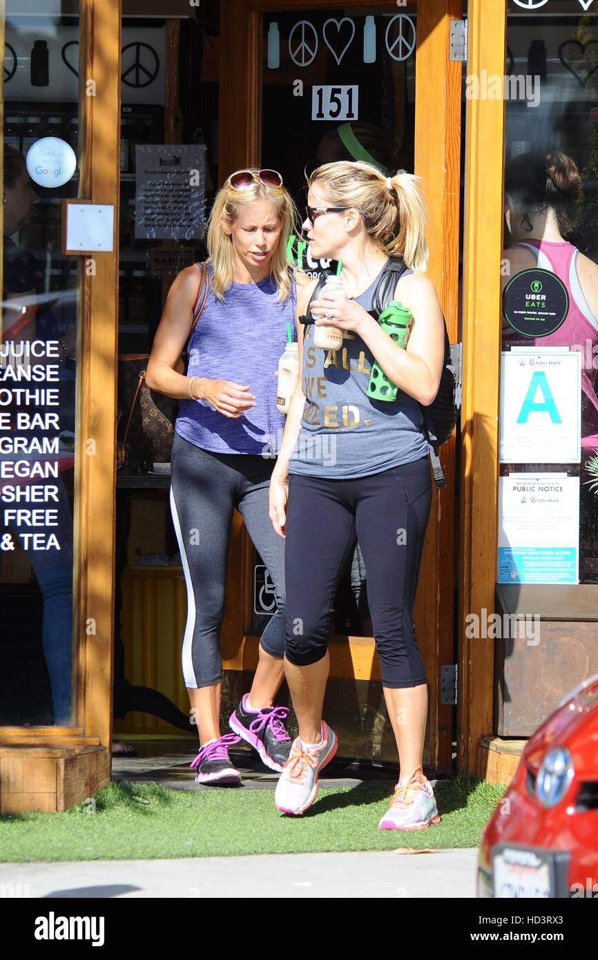 Reese Witherspoon leaving a dance class in Brentwood with a friend
