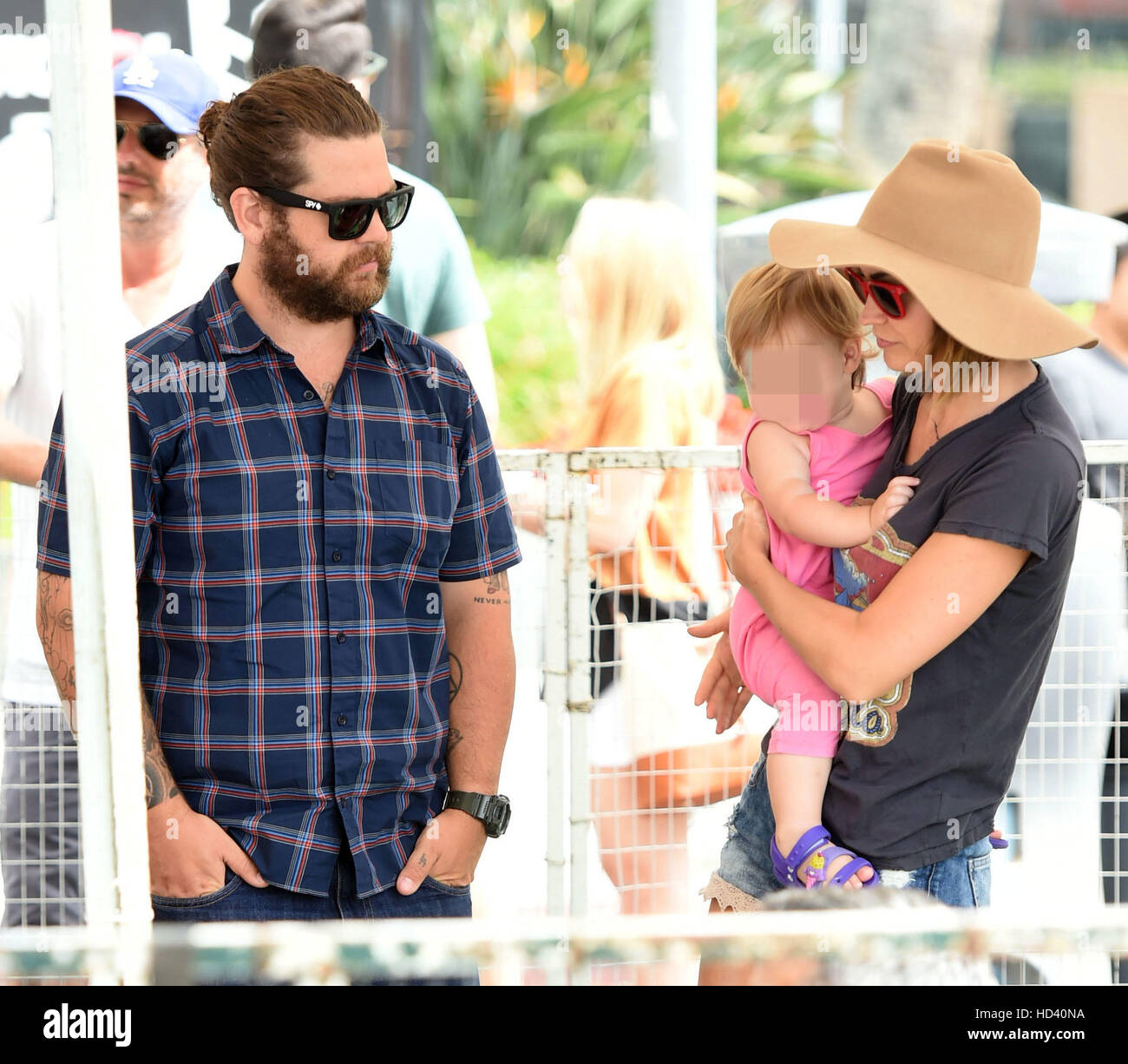 Jack Osbourne and his wife Lisa spend the day at a Farmers' Market with